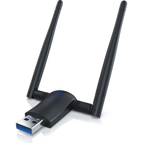 Aplic WLAN-Stick, WIFI Dongle USB 3.0, 1200 MBit/s Dual Band 2,4 + 5 Ghz externe Antennen (1/5)