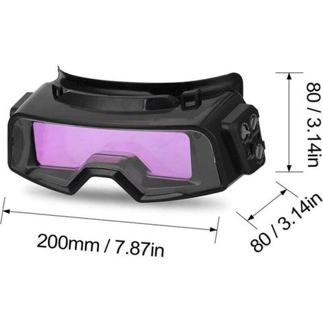 Selbstverdunkelnde Schweißermaske, Augenschutz, Reaktionszeit 3/10.000 s, PSA-Schutzklasse 16, robuste, flexible Außenschale (1/4)