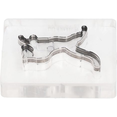 Jeu de 2 poinçons de coupe en forme de tigre pour cuir, moule en acier allié et acrylique creux, outils de perforation et découpe pour ceinture artisanale (1/5)