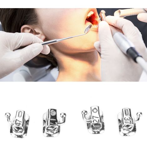 Lot de 2 tubes buccaux orthodontiques dentaires à coller, outils de soins dentaires, matériel médical, Roth deuxième molaire (1/5)
