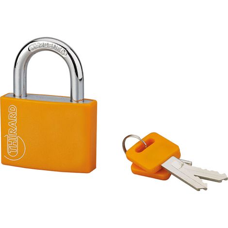 Cadenas à clé TYPE 1 aluminium color 50 mm orange (1/2)