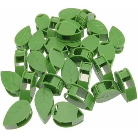 DEESSE SHOP - Lot de 60 clips de fixation murale pour plantes grimpantes, crochets auto-adhésifs pour traction de vigne, support invisible, simulation de feuille verte pour jardin, clip de fixation po (1/5)
