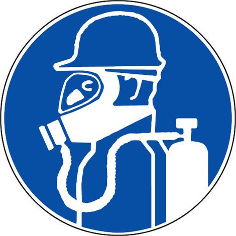 Panneau Protection obligatoire Voies respiratoire - Rigide Ø80mm - 4021133