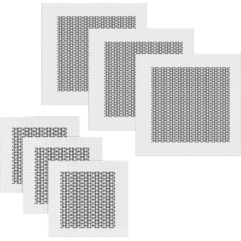 6 Pièces Maille De Fibre Sur Plaque Galvanisée, Patch De Réparation De Mur En Aluminium Auto-Adhésif Pour Cloisons Sèches, 2/4 Pouces (1/5)