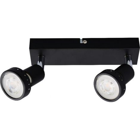 Primaster Deckenstrahle 2er LED Spot Chicago GU10 20 x 8 cm schwarz Deckenlampen & Kronleuchter (1/3)