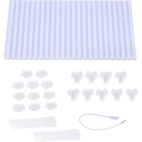 Kit de ruban LED hexagonal 17280 lm 6500 K pour plafond, idéal pour garage, sous-sol, salle de sport, salle de conférence, voiture et salon de beauté. (1/5)