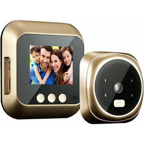 Doorbell Vidéo Sans Fil - Écran LCD 2,4 Pouces - Vision Nocturne - Angle de Vue 160° - Capteur 1,3 Mpx - Alimentation par Piles AAA - Compatible Portes 15 à 60 mm - 1 Pièce (1/5)