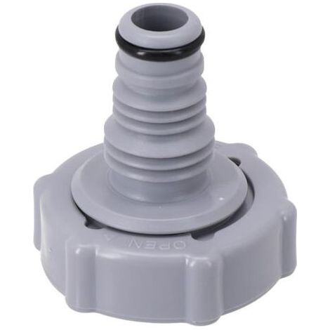 P6H1419 Vanne de vidange, raccord de vidange de tuyau de piscine, raccord de tuyau de vidange, connecteur de vanne de vidange (gris Ø 32 mm) (1/5)