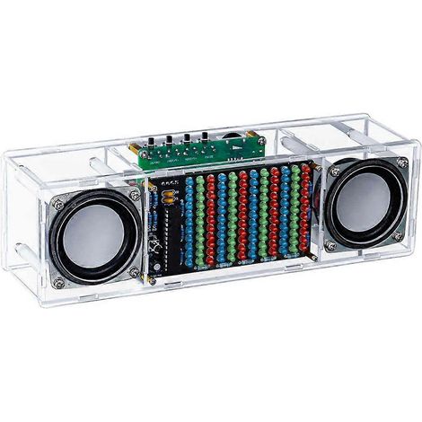 Kit d'enceinte Bluetooth à monter soi-même, avec spectre musical LED électronique, double canal, pour s'entraîner à la soudure, haut-parleur 3 W et amplificateur 8002. (1/5)