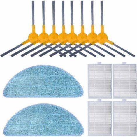 Kit de Filtre pour Proscenic 830T 800T 820T 820S 14 Pcs Brosses Latérales et Lingette
