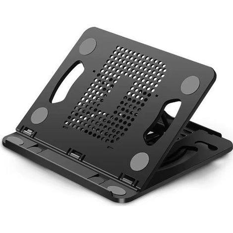 Supporto per laptop - Supporto per laptop - Comodo da usare - Rotazione a 360 gradi - 8 velocità - Nero (1/5)