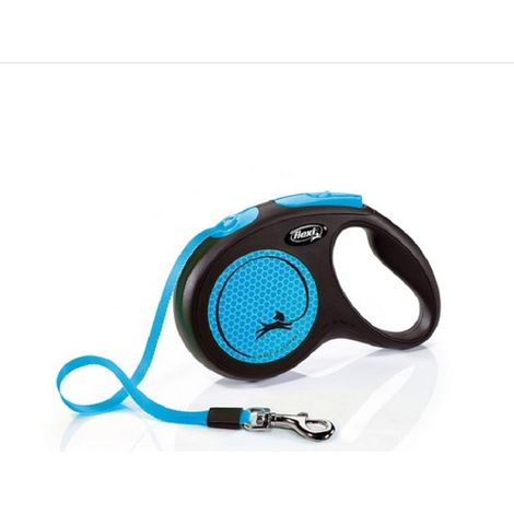 Correa para perros Flexi New Neon M Cinta (5m) Azul