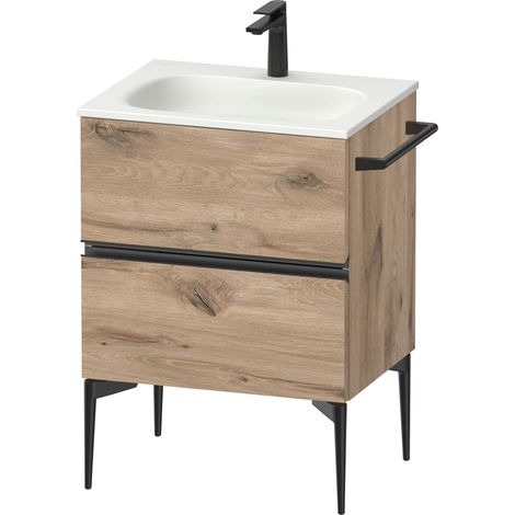 Duravit Sivida Waschtischunterbau, 2 Schubkästen, Griffleiste (1/4)