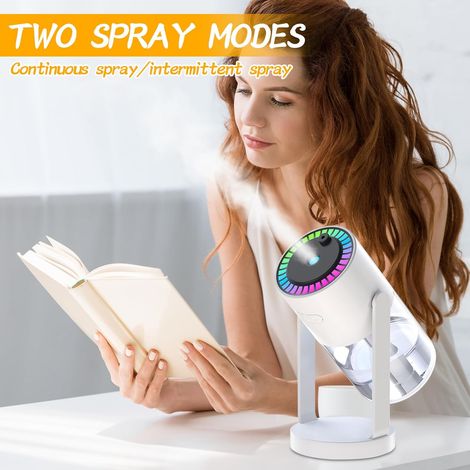Umidificatore da 280 ml con proiezione del cielo stellato a LED, umidificatore da tavolo, 7 colori di luce tra cui scegliere, funzione di aromaterapia, luce notturna, adatto per camere da letto e came (1/3)