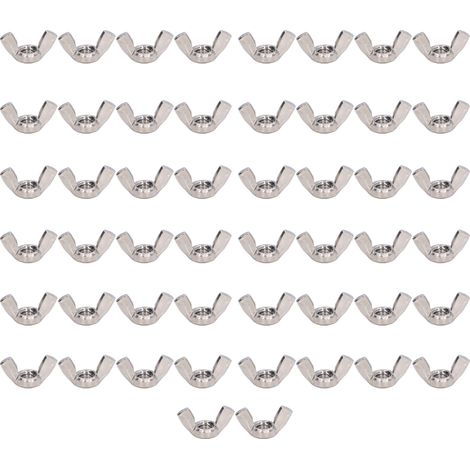 50 écrous à oreilles DIN315 acier inoxydable M3 (1/5)