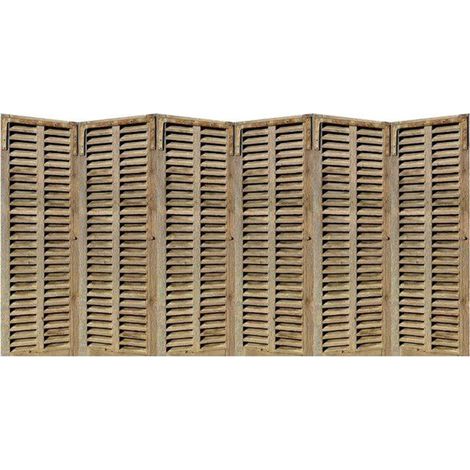M&S – Sticker tête de lit 160x83cm – Motif persiennes – Décor chaleureux pour chambre – Facile à poser