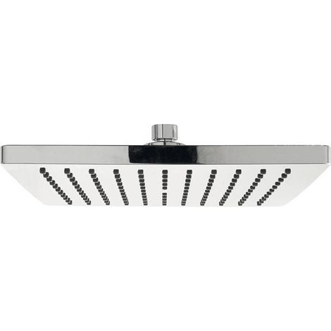 Soffione Quadrato Petalo 25Q mm 250x250x15 - in ABS Cromato - Anticalcare (1/3)
