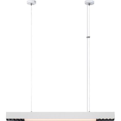 Moderne weiße lineare Pendel-/Deckenleuchte 80 cm variable Farbe LED 32W CALI Light Prestige