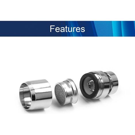 Deux aérateurs rotatifs pour robinet d'évier, aérateurs universels à filetage interne de 22 mm, pièces de rechange pour limiteur de débit de robinet, angle réglable, adaptés aux aérateurs d'évier de s (1/5)