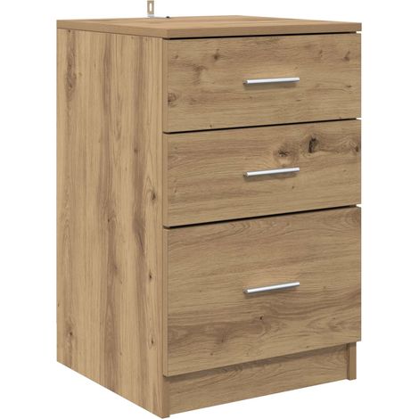 Maison Exclusive - Armadio da Notte Rovere artigianale 40 x 40 x 63 cm