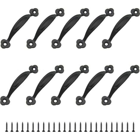 10 boutons rétro, poignées de porte, style rustique, entraxe en alliage de zinc (80 mm) (1/5)