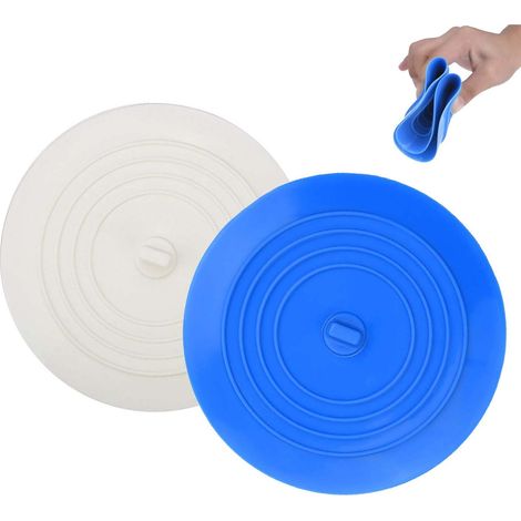 Bouchon De Vidange En Silicone - 15 Cm - Pour Évier Cuisine Salle De Bain Machine À Laver - Lot De 2 (1/5)