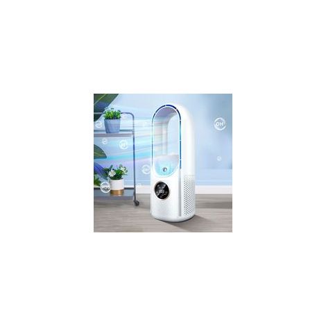 Ventilateur sur pied Ventilateur colonne oscillant Sans Lame 6 vitesses blanc (1/5)