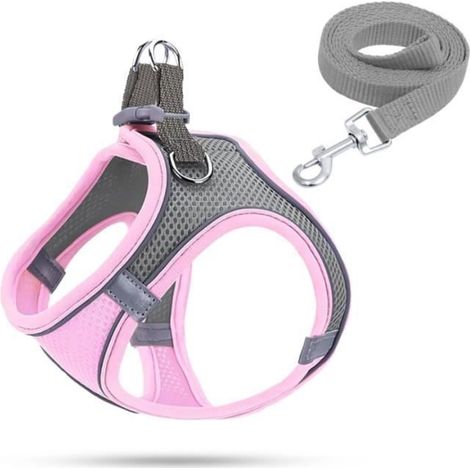 Harnais pour chien - Garnais - Lumineux - Anti-traction - Rose - XS Rose Rose HARNAIS POUR ANIMAL (1/4)