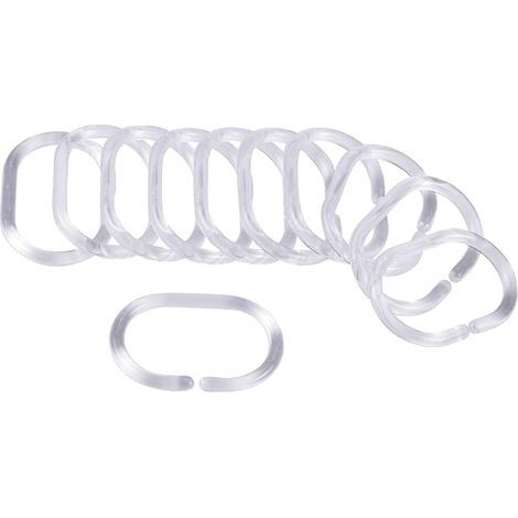 ceur d'intérieur, 12 Anneaux Rideaux de che Vitamine Transparent, Plastique (1/5)