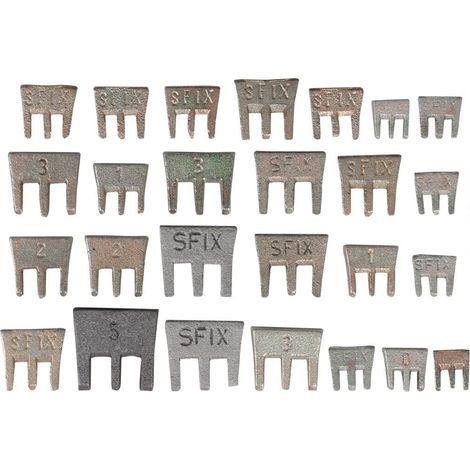 SW-Stahl 50128L Hammerkeilsortiment 25-teilig I Stielbefestigungskeil Set aus verschiedenen Größen I für 100-6000 g Kopfgewicht I sichere Verbindung zwischen Hammerstiel und Hammerkopf