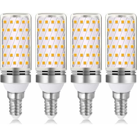 E14 16W LED-Lampe, Warmweiß 3000K, 1600lm, entspricht einer E14 100W/120W Halogenlampe, 230V Wechselstrom, nicht dimmbar, 4er-Pack (1/4)