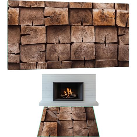 CHIMENEA DE CRISTAL TEMPLADO, BASE DE 90x52cm CON GRÁFICOS DE BALE (1/5)