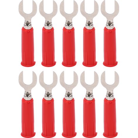 10 Pièces Fiche Banane Type Y en Forme de U 6mm Haute Pression Résistante J.20019 pour Équipement Électronique Industriel (1/5)