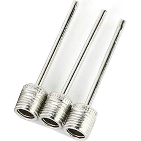 Lot de 3 aiguilles de gonflage en acier inoxydable pour gonfler ballons de football, de basketball et de volleyball. (1/5)