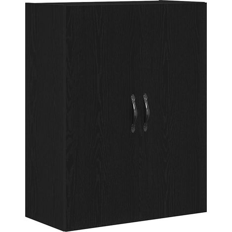 Maison Exclusive - Mobile a muro Rovere Nero 69,5 x 34 x 180 cm Legno multistrato