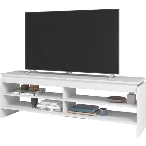 Meuble TV 65 Pouces Blanc 5 Niches 153 cm (1/5)