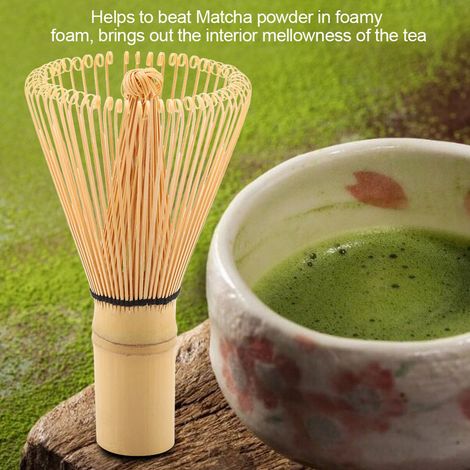Fouet à thé en bambou naturel Chasen, outil de préparation de poudre de matcha (64 dents) (1/5)