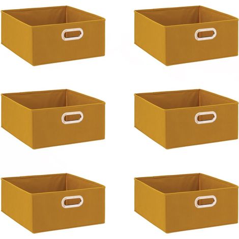 Lot de 6 boites de rangement carrées en tissu MIX'N MODUL (1/4)