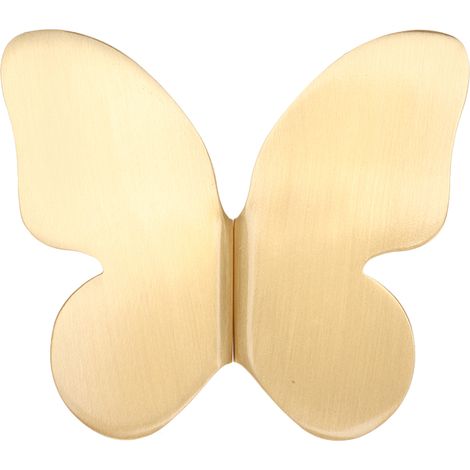 1 jeu de boutons de meuble en forme de papillon, aux coins arrondis, décoratifs et pratiques, en laiton. (1/5)