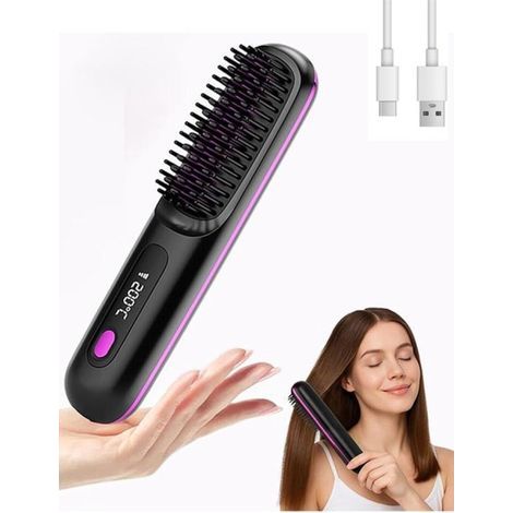 Brosse coiffante sans fil - Peigne de coiffage - Brosse lissante (1/5)