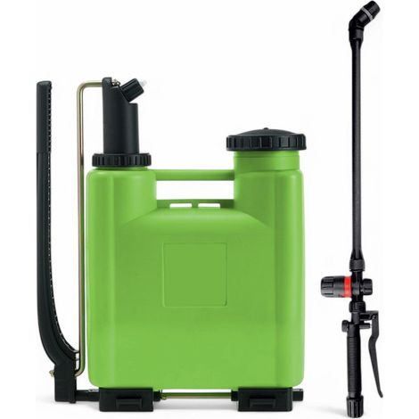 Bomba pulverizadora de mochila 12 l verde con arranque manual y regulador de presión y bomba de resina Garden