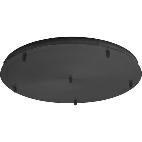 Base tonda sei luci cleofe alice bt 6, finitura metallo nero