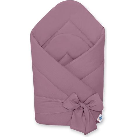 Fular de bebé de algodón suave de doble cara con lazos - rosa retro