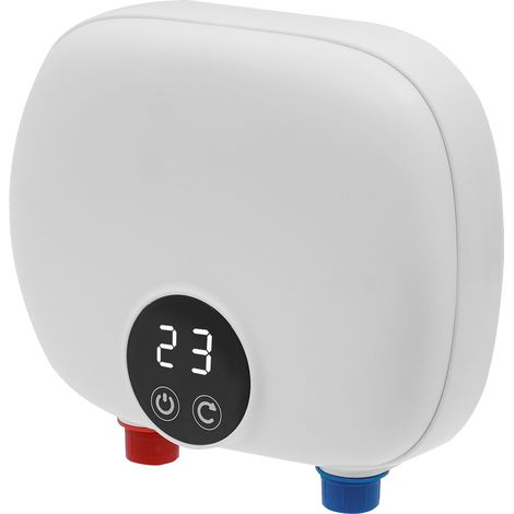 【Chauffage et ventilation】Chauffe-eau électrique instantané 220 V 5 500 W, mini-chauffe-eau, avec affichage LED de la température, chauffage rapide, adapté à la cuisine et à la salle de bains [classe (1/5)