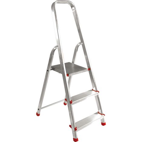 Inländische Aluminium scaletta - Alu Promo Step von 3 auf 7 Schritte steigt - 3 Gradini - H. da terra/piattaforma 54.5 cm