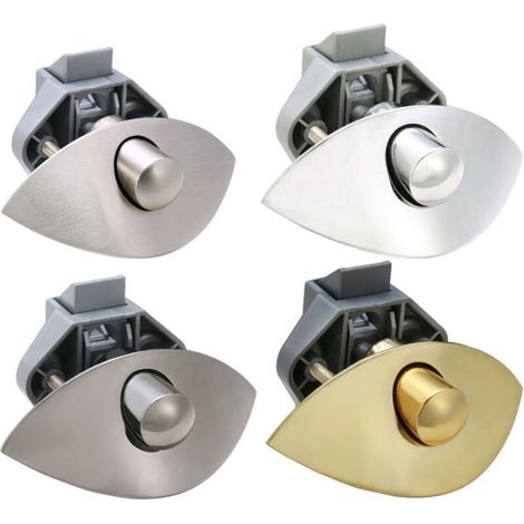 CSPARKV 2pcs Serrures à Poussoir Demi-lune pour 1.4cm-1.6cm Épaisseur de Porte Caravane Armoire Porte Bouton de Loquet Poignée de Meuble Serrure Armoire Matériel Serrure, Argent (1/4)