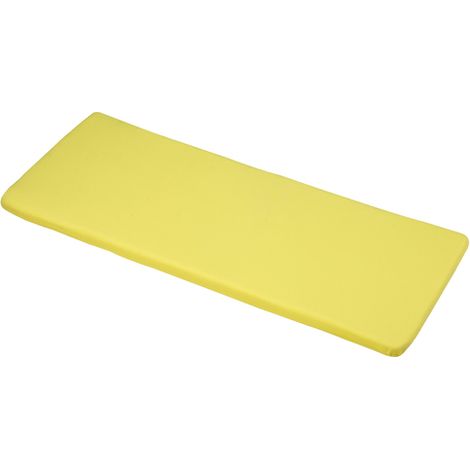 Elfin 2 Seater Bench Outdoor Garden Furniture Cushion - L116 x W46 x H4 cm - Yellow