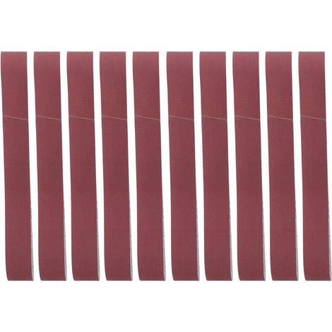 Confezione da 10 nastri abrasivi 740x40mm – 240 – allumina – levigatura/lucidatura – mobili – levigatrice a nastro