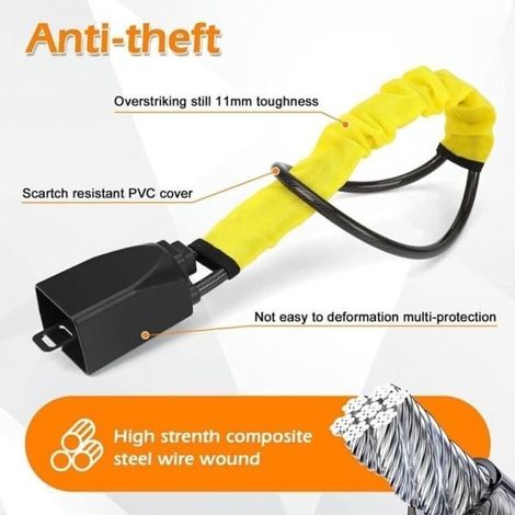 Antivol Voiture Serrure Volant Bloque, Anti Vol Auto Sécurité, Universel Protection Antivol de Vol Véhicule Campingcar Van Camion (1/3)