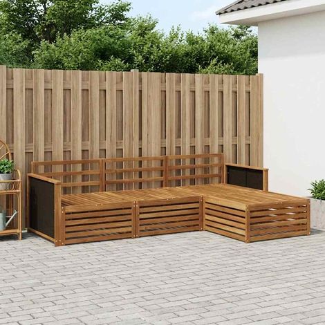 vidaXL Outdoor Sofa Set 4 pcs Natural Solid Acacia Wood (1/5)